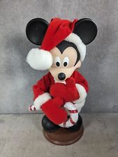 Vintage Santas Best Holiday Animated Candy Cane Mickey Mouse Disney 1996 26” picture