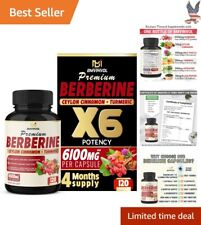 High-Potency Extra-Strength Berberine Supplement 6100mg Capsules - 120 Count picture