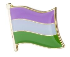 NON BINARY / GENDER FLUID  Flag Lapel Pin - Superior High Quality Gloss Enamel  picture