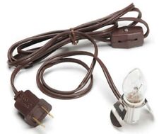 Brown Clip Lamp Light 6' Electric Accessory Cord with Socket on/off Switch picture