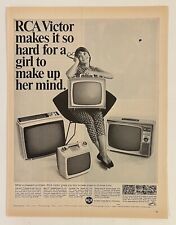 RCA Victor VTG 1965 Life Print Add 10.5x13.5 Mid Century Television Sets picture