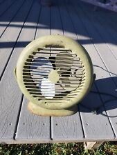 VINTAGE LASKO WINDOLATOR TABLE TOP FAN painted army green picture