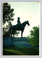 Vtg post card 5 3/4 x 4 1/8 inch Kingman, Grant Statue Vicksburg, Mississippi picture