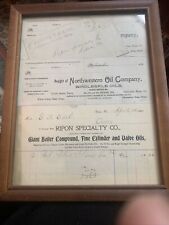 Wisconsin Vintage Paper Receipts Oil Company 1900 picture