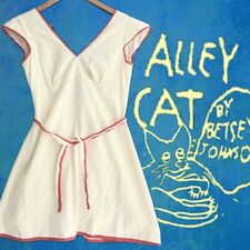 Vintage 1970s Alley Cat by Betsey Johnson Red White Apron Country Perfect picture