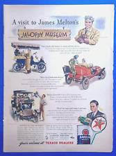 1945 Texaco Dealers James Melton's Jaloppy Museum Vintage 1940's Print Ad picture