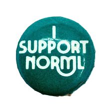 Vtg 1970s I SUPPORT NORML Counter Culture Marijuana Reform Button Pin Pinback picture