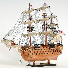 Handmade HMS Victory Sailboat Fully Assembled Plank on Bulkhead Décor Model Ship picture