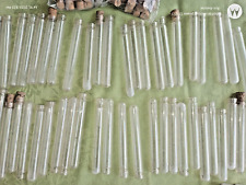 Huge Lot 100+ Glass test tube - vials w/ Cork Stoppers 2.5-3.5