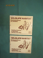 US FOREST SERVICE WILDLIFE HABITAT METAL SIGNS picture
