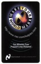 10m National Semiconductor 'Make Your World Mark' TEST Phone Card picture