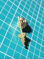 Vtg American Cancer Society Logo Gold Tone Lapel Pin picture