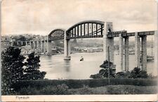 Royal Albert Bridge, Plymouth, England - 1908 Divided Back Postcard - Railroad picture
