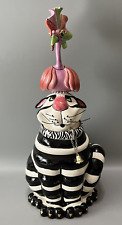 Lynda Corneille Swak Clancy Cat Character with Flamingo Collectible Cookie Jar picture
