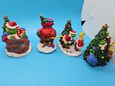 Dr. Suess Grinch figurine decor How the Grinch Stole Christmas lot of 4 picture