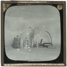 Antique Magic Lantern Slide by McAllister of Carbon Monoxide Lab Experiment 5 picture