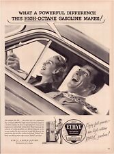 Print Ad Ethyl Gasoline 1954 Fossil Fuel Full Page Large Magazine 10.5