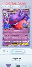 pokemon pocket mobile game genetic apex mewtwo set gengar EX ◇◇◇◇ Rare card picture