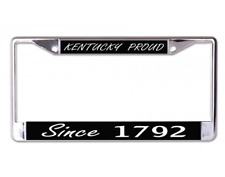 KENTUCKY PROUD SINCE 1792 USA MADE CHROME LICENSE PLATE FRAME picture