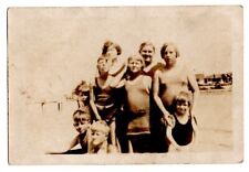 Sideshow Fat Obese People Enjoying Beach Day Taboo Americana 1910s Vintage Photo picture