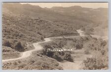 Topanga California, Winding Topanga Road, Vintage RPPC Real Photo Postcard picture