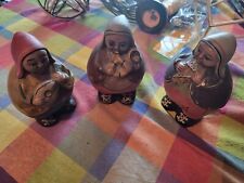Set of 3 Peruvian Chulucanas terracotta figurines picture