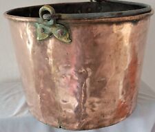 antique copper Pail with handle 11 1/2