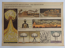 Military Poster, Nuclear War, Radiation protection, Soviet Poster, Vintage 5 picture