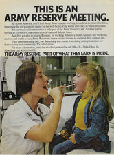 Vintage US Army Reserve Recruitment Nurse Medical Health Care 1978 Print Ad picture