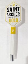 New In Box - Saint Archer Brewing Co GOLD Beer Tap Handle Tall - 9 1/2”  picture