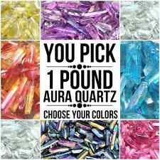 1 Lb Aura Quartz Raw Crystal Points (You Pick) Bulk  Wholesale 16oz picture