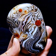 TOP 200G Natural Polished Silk Banded Agate Lace Agate Crystal Madagascar  L1605 picture