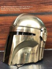 The Mandalorian Helmet Cosplay Prop Medieval Knight Armor Helmet Adult Size Hall picture