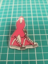 Pink Breast Cancer Awareness Silver Tone Lapel Pin picture