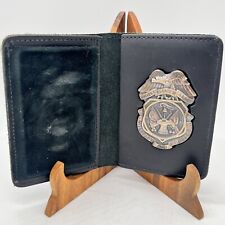 Vintage Obsolete Military Police US Army Badge With Credential Wallet Authentic picture