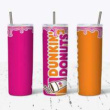 Free Shipping Incl. - Dunkin Donuts 20 oz. Stainless Steel Custom Tumbler picture