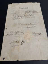1824 Vienna Austria Classical Music Conservatory Certificate Generalbass Bohemia picture