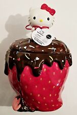BLUE SKY SANRIO HELLO KITTY CHOCOLATE STRAWBERRY CANISTER JAR LIMITED EDITION picture