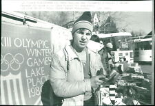 Mats NÃÂ¤slund with the Winter Olympic symbol... - Vintage Photograph 2371797 picture