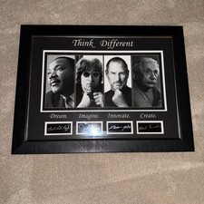 Steve Jobs Think Different MLK John Lennon Albert Einstein Autograph Art 26”x20” picture