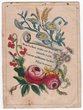 RARE Early Mourning Death sentiment Card & Manuscript Handwriting 1840 German picture