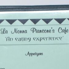 Vintage 1990s La Nonna Piancone's Cafe Restaurant Menu Bradley Beach New Jersey picture