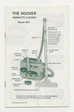 Vintage Hoover Swingette Vacuum Cleaner Model 404 Manual 1970 picture