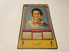 Vintage A.F. HILL 1939 Wall Calendar, franklin west virginia, POLL PARROT SHOES picture