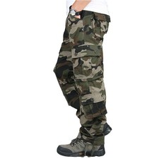 Men's Cotton Tactical Cargo Pants - Heavy Duty Army Work Pants, Outdoor Hiking picture