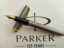 Good Silver Grid Parker Sonnet Series Fine(F) Nib Fountain Pen With Box picture