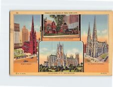 Postcard Famous Churches of New York City New York USA picture
