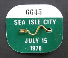 Scarce 1976 Sea Isle City NJ Beach Badge Tag New Jersey - 46 years old picture