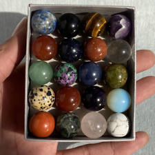 15mm+Wholesale Natural Mixed Ball Quartz Crystal polished Sphere Reiki+box decor picture