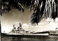 U.S.S. Missouri Steams Into Hawaii 1951 Naval Ship Postcard Chrome Unposted 1378 picture